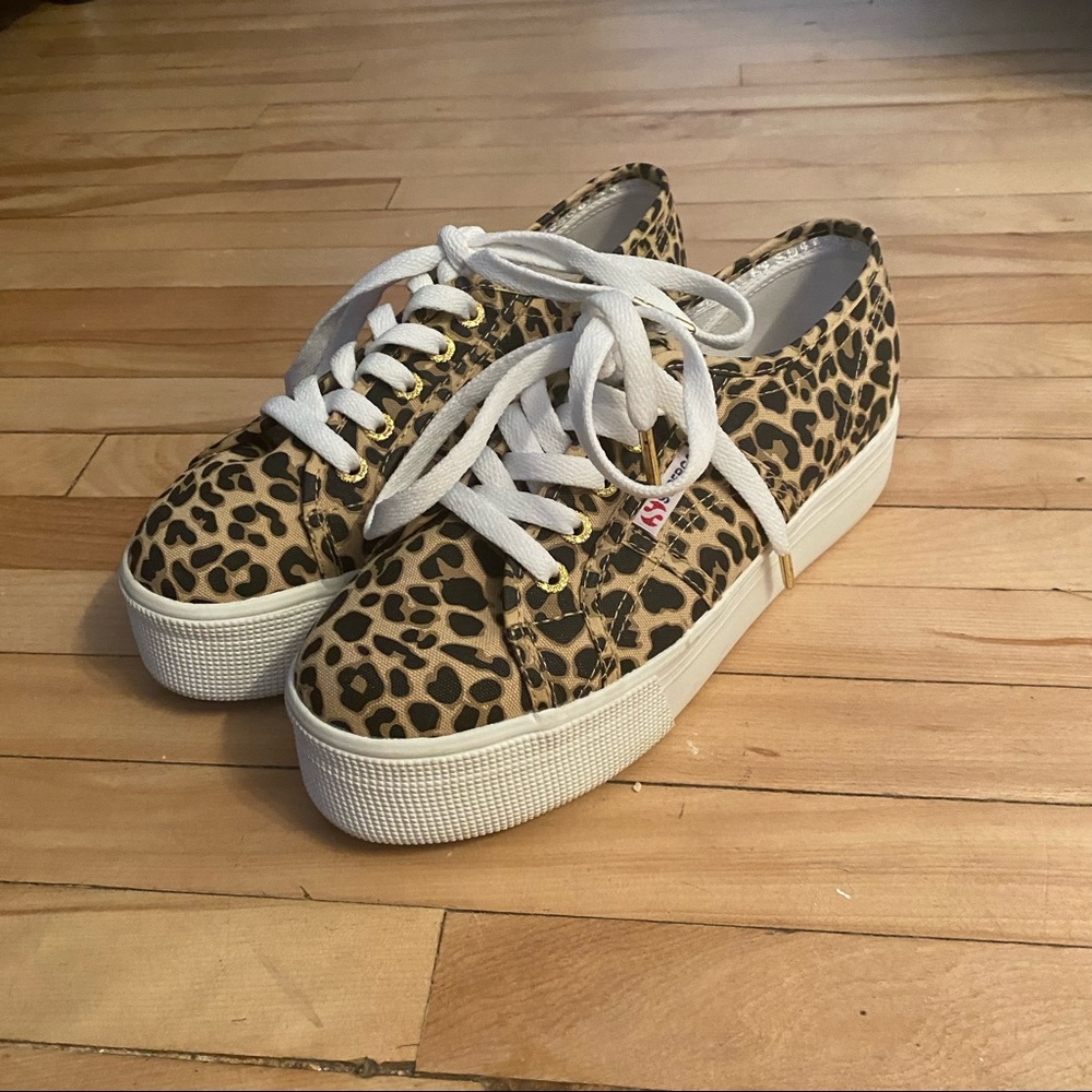 SUPERGA 2790 Leopard  Print Platform Sneakers